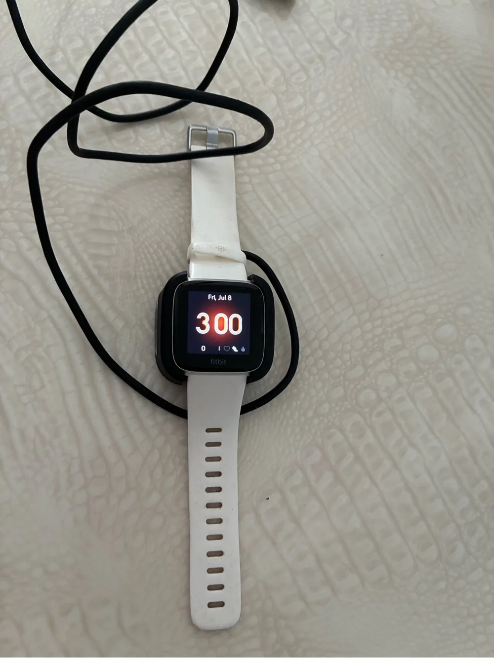 fitbit White Smartwatch with Square Display